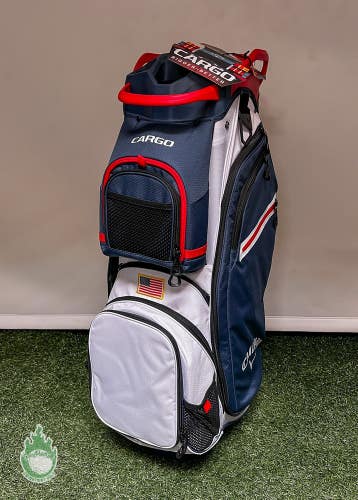 New 2025 Callaway Cargo Golf Cart Carry 14-Way Bag Red/White/Blue USA Flag