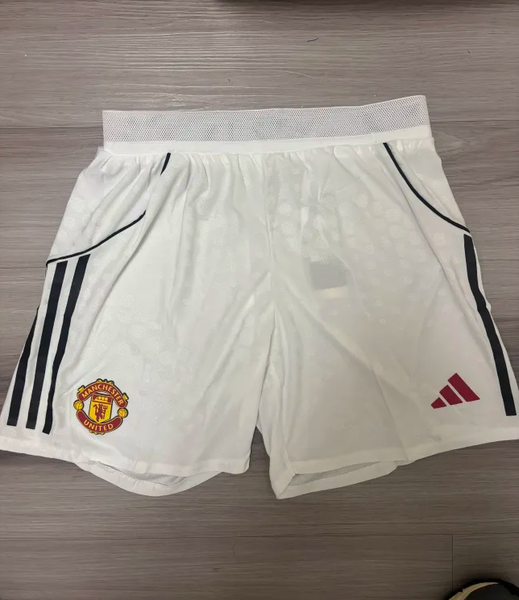 Man United 25/26 White Soccer Shorts SMALL