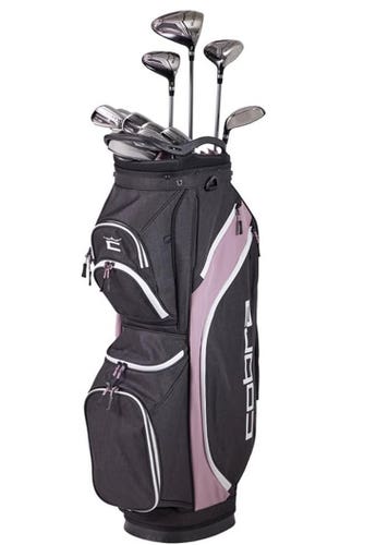 NEW 2024 Cobra Fly-XL Black/Pink Graphite Ladies Flex Complete Golf Set
