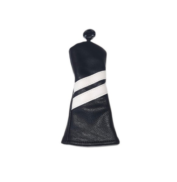 NEW Vintage Custom Universal Black/White Hybrid/Rescue Headcover - UT,2,3,4,5,6