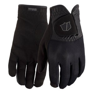 Wilson Men's Rain Golf Gloves (Mens Pair, Black, MEDIUM) 2024 NEW