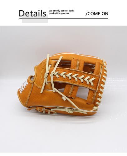 RH Baseball Glove (New) HomePlate brown cowhide baseball and softball gloves（11.5-12.5）