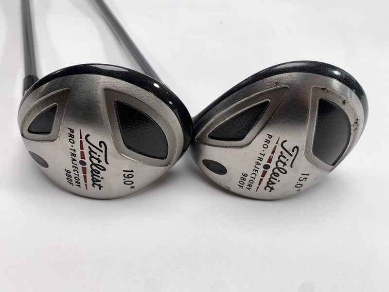Titleist 980 F  &  Fairway Wood Set 15* 19* 4375 Regular Graphite Mens RH