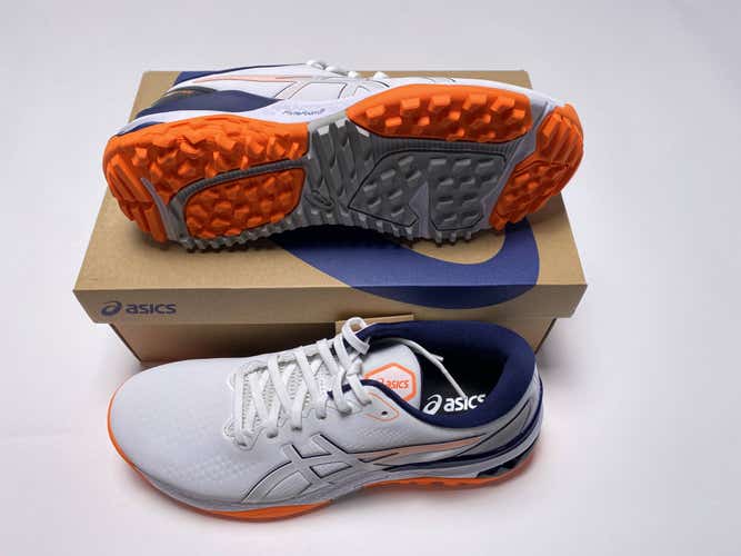 Asics Gel-Kayano Ace 2 Golf Shoes White Orange Blue Men's SZ 10 (1111A243-102)