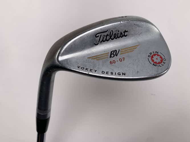Titleist Vokey Spin Milled Chrome 2009 Lob Wedge LW 60* 7 Bounce Wedge Mens LH