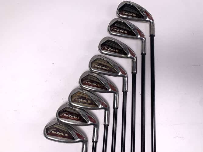 Callaway Diablo Edge Iron Set 4-PW+SW Senior Graphite Mens RH Oversize Grips