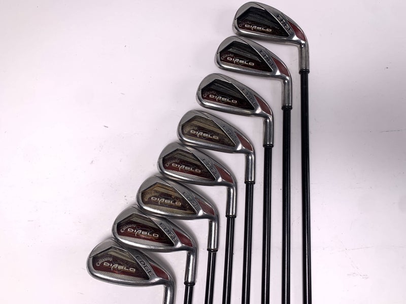 Callaway Diablo Edge Iron Set 4-PW+SW Senior Graphite Mens RH Oversize Grips