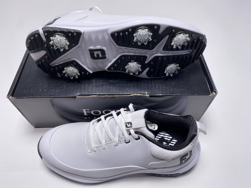 FootJoy FJ Tour Rival Golf Shoes White Black Men's SZ 9 (56958)
