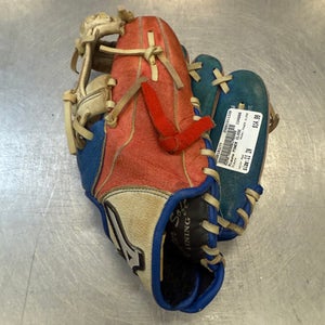 Used Mizuno POWER CLOSE BB/SB Glove RH Throw Red 11" 11339-S000193377