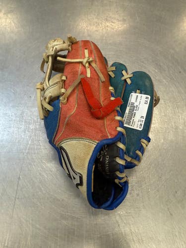 Used Mizuno POWER CLOSE BB/SB Glove RH Throw Red 11" 11339-S000193377