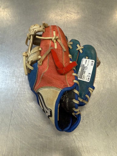 Used Mizuno POWER CLOSE BB/SB Glove RH Throw Red 11" 11339-S000193377