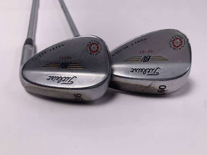 Titleist Vokey Spin Milled Chrome 2009 Wedge Set 56* 11 | 60* 7 Rifle 5.5 Reg RH