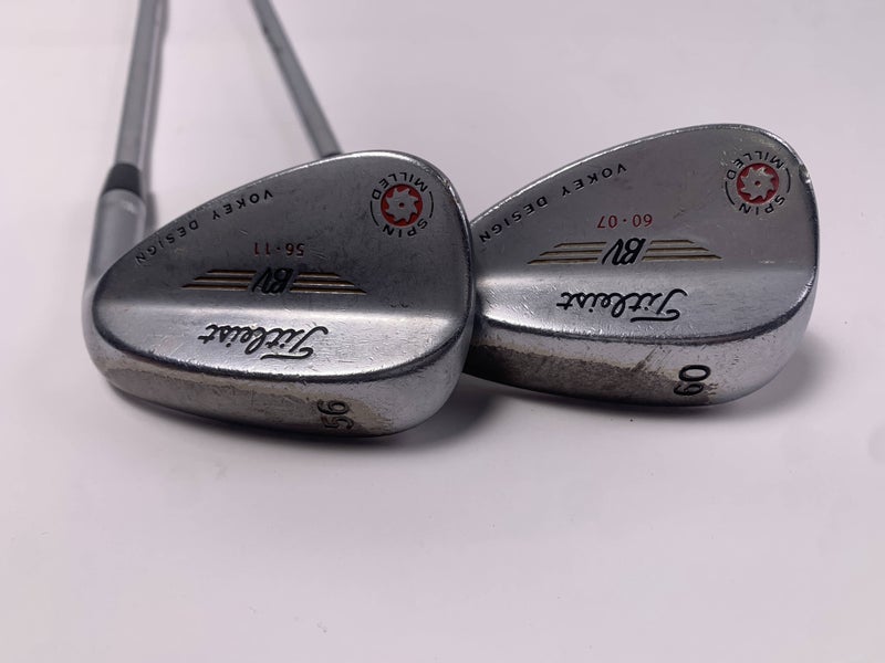 Titleist Vokey Spin Milled Chrome 2009 Wedge Set 56* 11 | 60* 7 Rifle 5.5 Reg RH