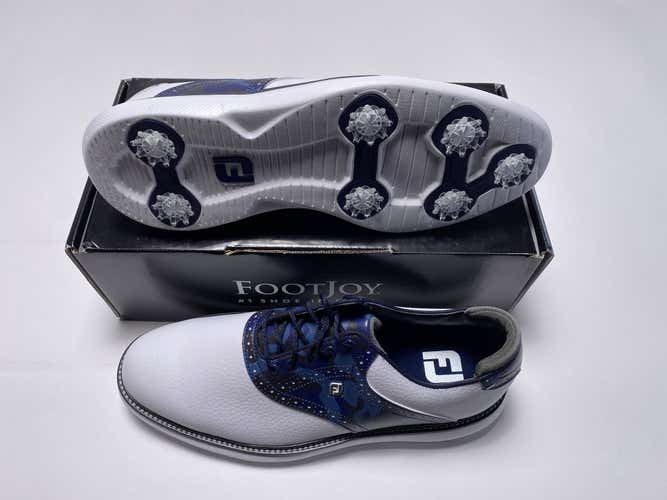 FootJoy FJ Traditions Saddle Camo Golf Shoes White Navy Men's SZ 11.5 (57945)