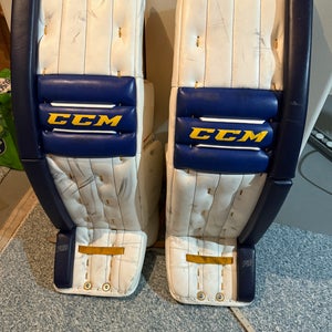 Yellow Senior 36" CCM Retro Flex Pro Goalie Leg Pads