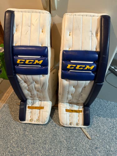 Yellow Senior 36" CCM Retro Flex Pro Goalie Leg Pads