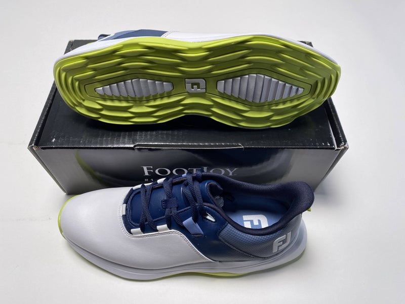 FootJoy ProLite Golf Shoes White Navy Men's SZ 9.5 (56920)