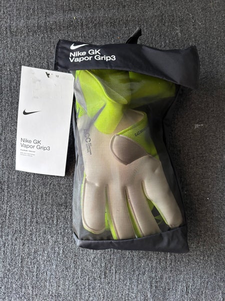 Nike Vapor Grip3 ACC Volt Green Soccer Goalie Gloves Size 10