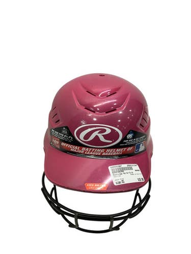 Used Rawlings 61/2-71/2 Batting Helmet w/Mask Pink XS 11347-S000253367