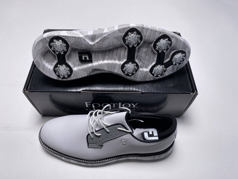 FootJoy FJ Traditions Blucher Camo Golf Shoes White Men's SZ 10 (57953)