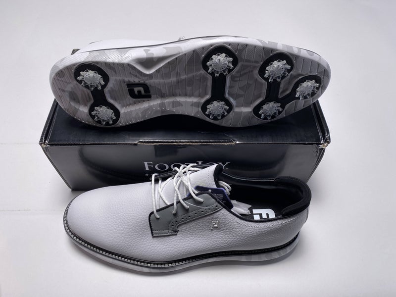 FootJoy FJ Traditions Blucher Camo Golf Shoes White Gray Men's SZ 13 (57953)