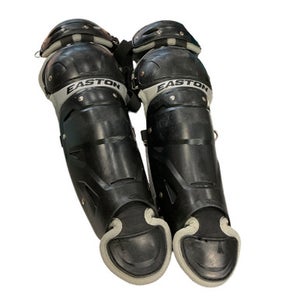 Used Easton SHIN GUARDS Catchers Leg Guards Black Junior 11859-S000024365