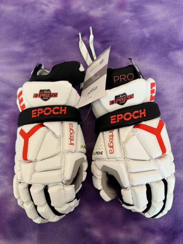White Epoch Integra Pro Lacrosse Gloves Medium (New)