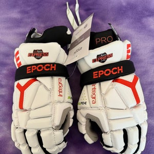 White Epoch Integra Pro Lacrosse Gloves Medium (New)