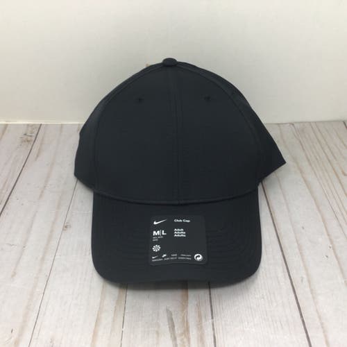 Nike Golf Club Cap Adult Dri Fit Low Profile Black Adjustable(New)