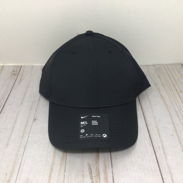 Nike Golf Club Cap Adult Dri Fit Low Profile Black Adjustable(New)