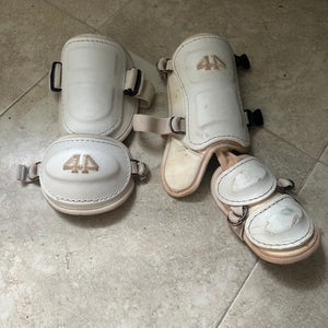 Custom All White 44 Pro Arm/leg Guard Set