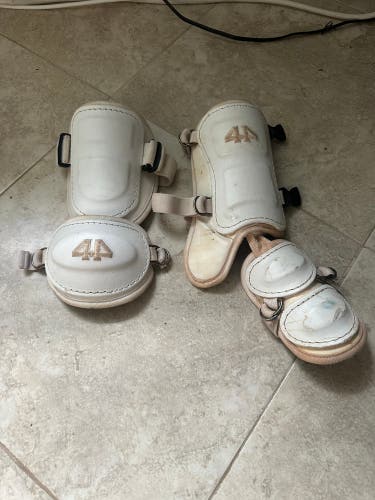 Custom All White 44 Pro Arm/leg Guard Set