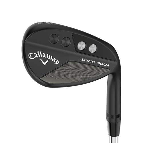 CALLAWAY JAWS RAW MATTE BLACK LOB WEDGE 58°-10° (BOUNCE) S GRIND STEEL WEDGE FLEX STANDARD TRUE TEM