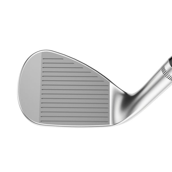 LEFT HANDED CALLAWAY JAWS RAW CHROME LOB WEDGE 58°-08° (BOUNCE) Z GRIND STEEL WEDGE FLEX STANDARD T