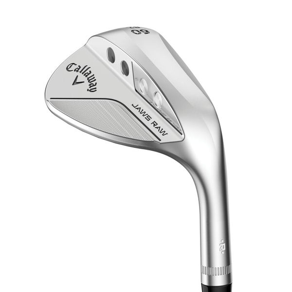 LEFT HANDED CALLAWAY JAWS RAW CHROME LOB WEDGE 58°-08° (BOUNCE) Z GRIND STEEL WEDGE FLEX STANDARD T