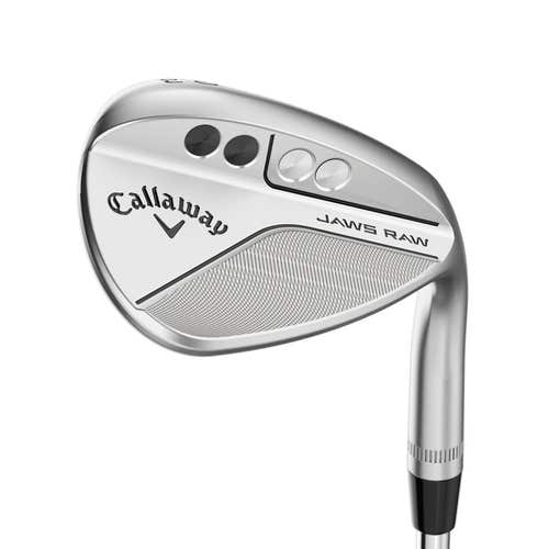 CALLAWAY 2023 JAWS RAW CHROME FULL TOE LOB WEDGE 58°-10° (BOUNCE) J GRIND STEEL WEDGE FLEX STANDARD