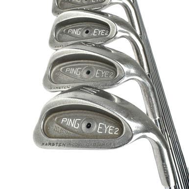 Used Ping EYE 2 BLACK DOT Men's RH Iron Set 2I-PW Stiff Flex Steel Shaft 11506-S000274865