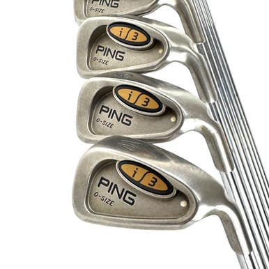 Used Ping I3+ O-SIZE WHITE DOT Men's RH Iron Set 3I-PW Stiff Flex Steel Shaft 11506-S000283054