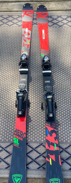 Men's 2024 Rossignol 165 cm HERO ATHLETE FIS SL Skis With Bindings Max Din 18 (Used)
