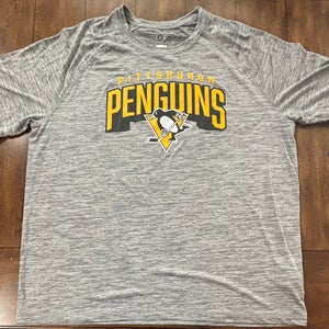 Pittsburgh Penguins Adult T-Shirt Gray Size 2XL