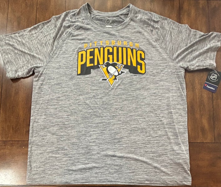 Pittsburgh Penguins Adult T-Shirt Gray Size 2XL