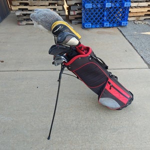 Nike Taylormade Titleist 15 Piece Regular Flex Complete Golf Set Stand Bag