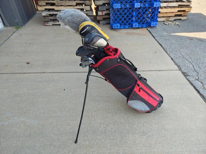 Nike Taylormade Titleist 15 Piece Regular Flex Complete Golf Set Stand Bag