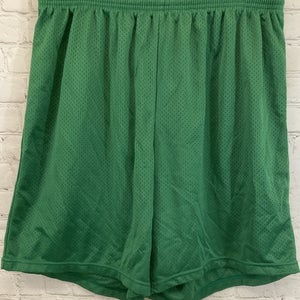Alleson Basket Ball Short Adult XL Double Sided Mesh Elastic Waistband Green