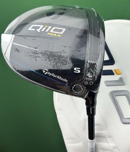 TaylorMade Qi10 MAX Driver 9* Stiff S-Flex Fujikura Ventus TR 5S w/ Cover NEW!