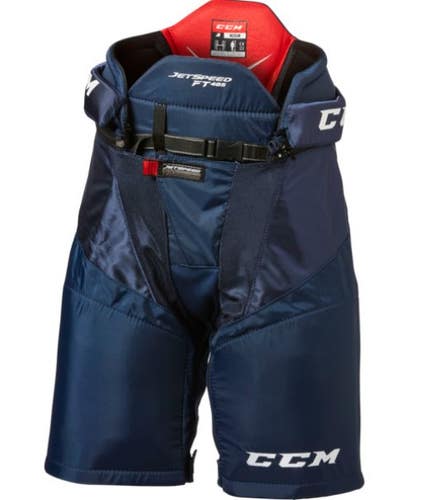 NEW CCM Jetspeed FT485 Pants, Navy Blue, Junior Medium