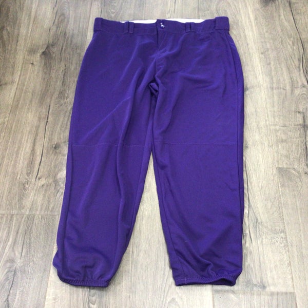 Purple Women's XXL Adult Alleson Softball Mid Calf Game Pants (Gently Used)
