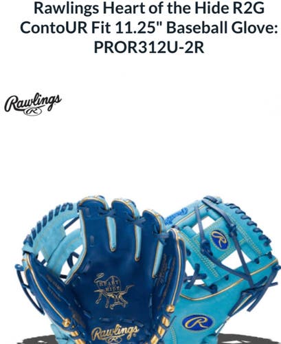 Rawlings Heart of the Hide 11.5" Contour Fit Baseball Glove.  New release 2025 model PROR312U-2R