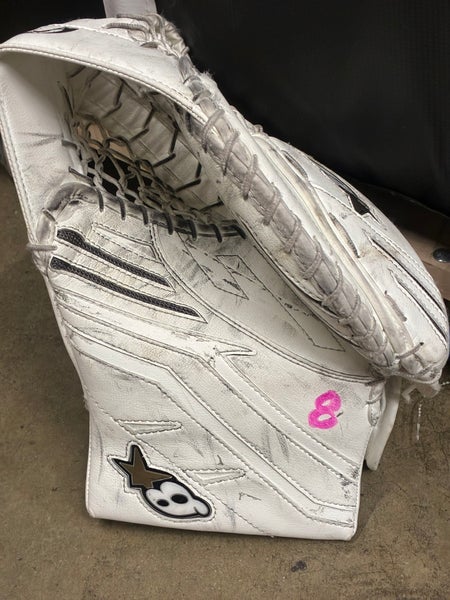 White Junior Brian's G-Netik X5 Goalie Glove Regular (Used)