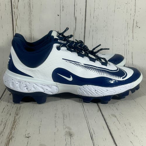 Nike Alpha Huarache Elite 4 Low MCS White Blue Men's Size 10 FD6255-107